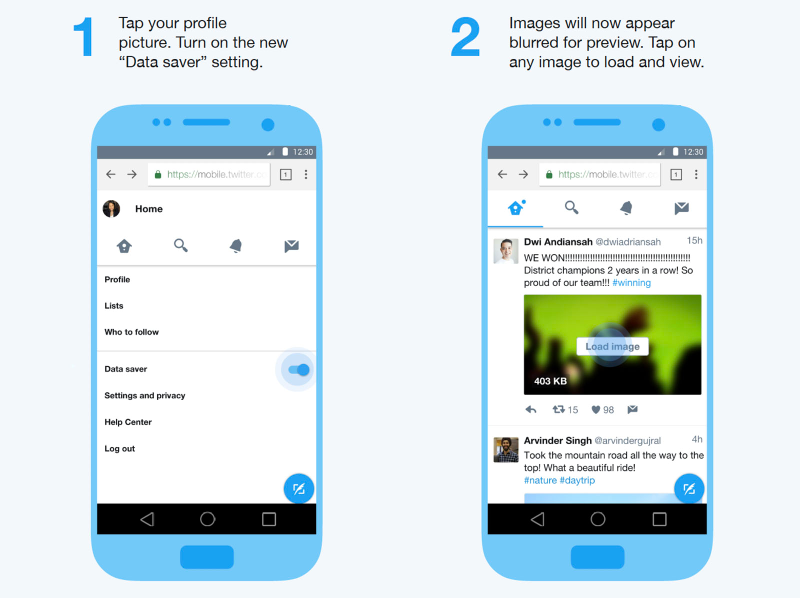 Illustration for article titled Twitter lanza Lite, la versión ligera de su web móvil que casi no gasta datos